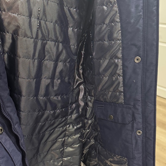 Women's Colombia Navy Hooded Parka Jacket - Picture 5 of 5
